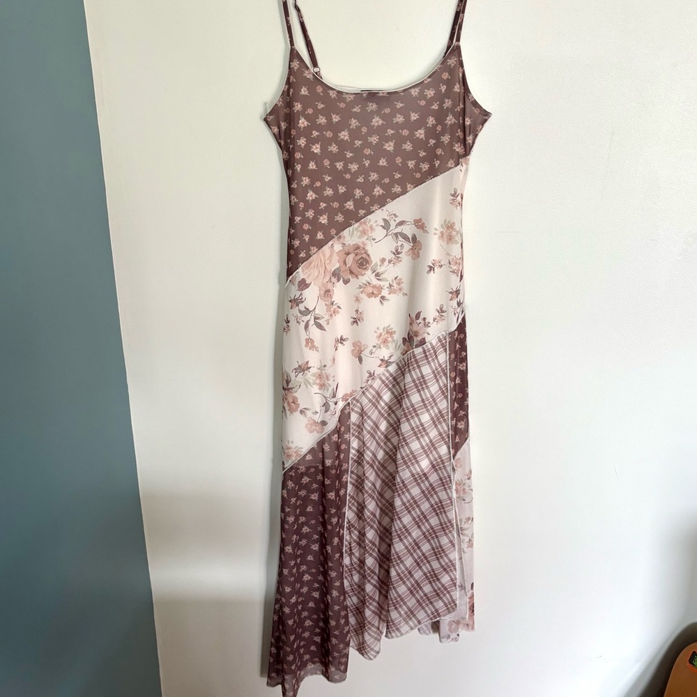 Originality Sleeveless patchwork slip dress SZ small